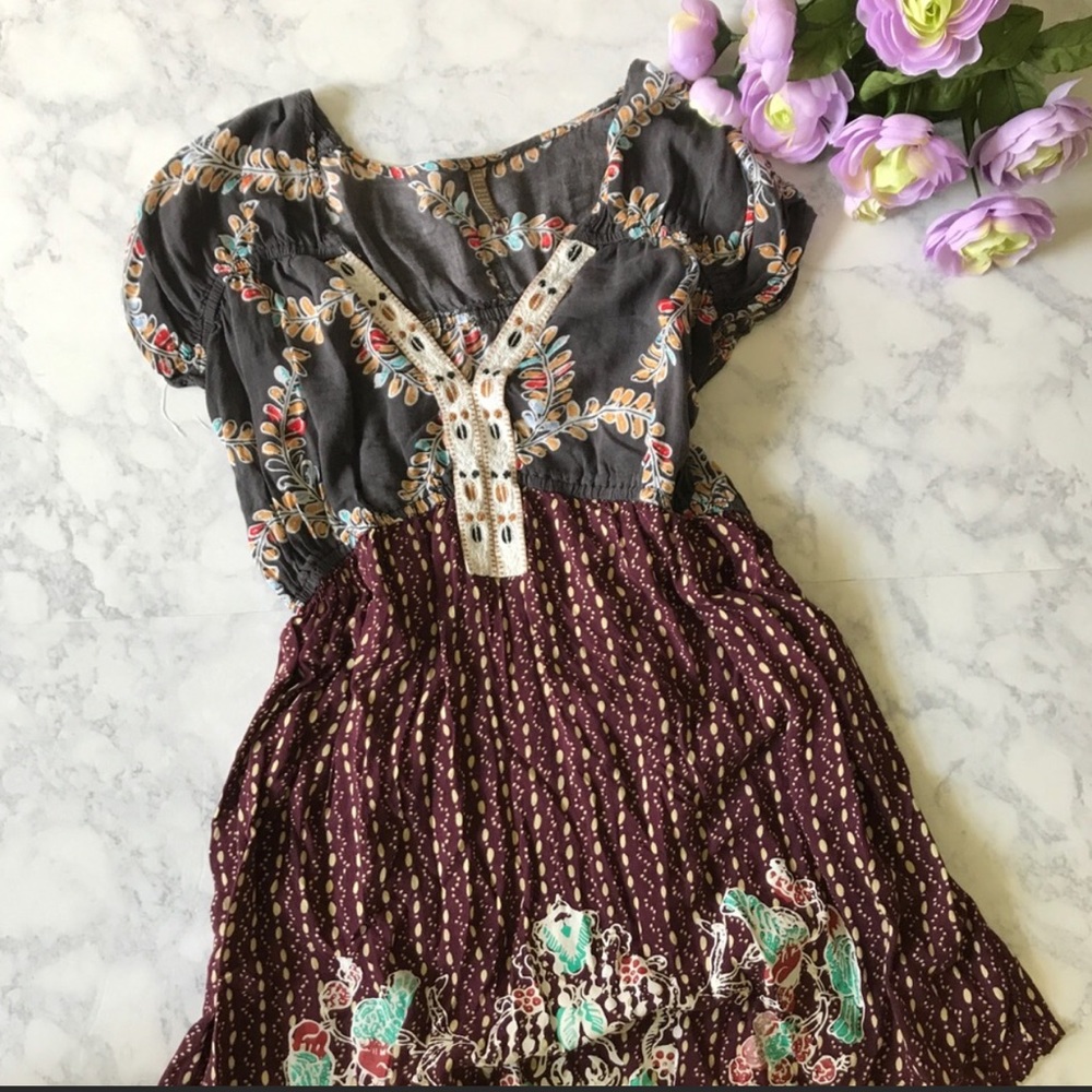 Free People mixed print top